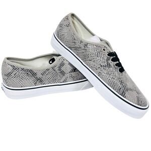 Vans Era Classic Sneaker Shoes Men 9 Women 10.5 White Black Snakeskin Print New